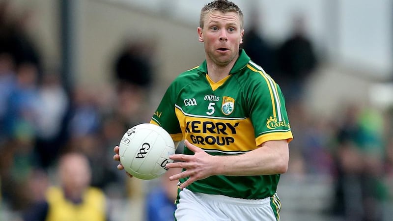 Tomás Ó Sé on one of his trademark dashing sallies upfield for Kerry during the Munster SFC semi-final against Waterford last June. Photograph: James Crombie/Inpho