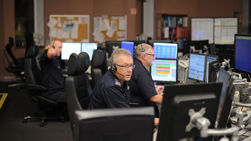 Dublin Fire Brigade emergency control centre at Tara Street. Photograph: Aidan Crawley/The Irish Times