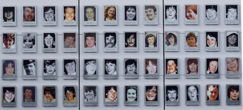 A memorial to the 48 victims  pictured this afternoon at the site of the Stardust Fire Disaster. Photo: Colin Keegan, Collins Dublin