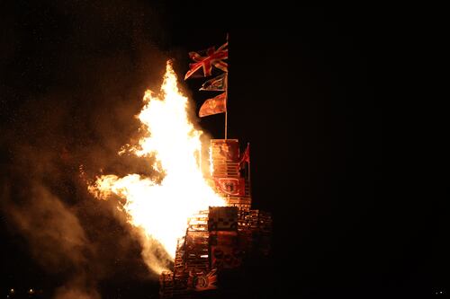 Burning of flags and poppy wreaths on nationalist bonfire condemned