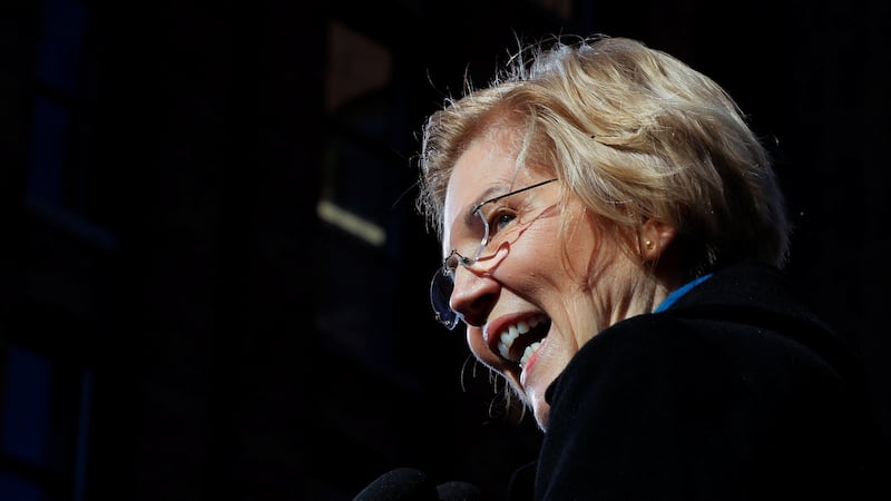 US senator Elizabeth Warren speaks at a rally to launch her campaign for the 2020 Democratic presidential nomination in Lawrence, Massachusetts. Photograph: Reuters