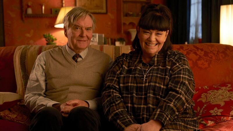 Dawn French with James Fleet in The Vicar of Dibley in Lockdown