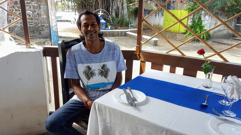 Barwayze Purbhoo, a passionate restaurateur whose father was a fisherman, at Le Vielle Rouge.