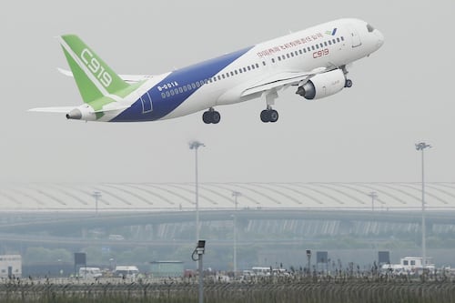 China’s homegrown C919  jet completes maiden flight