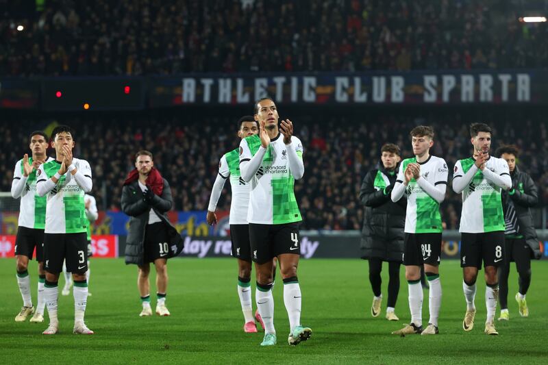 Liverpool are expected to beat Sparta Prague and reach the next stage of the Europa League. Photograph: Alexander Hassenstein/Getty Images