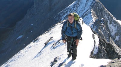 Harry on the Eiger, a 3,967m mountain of the Bernese Alps in Switzerland.