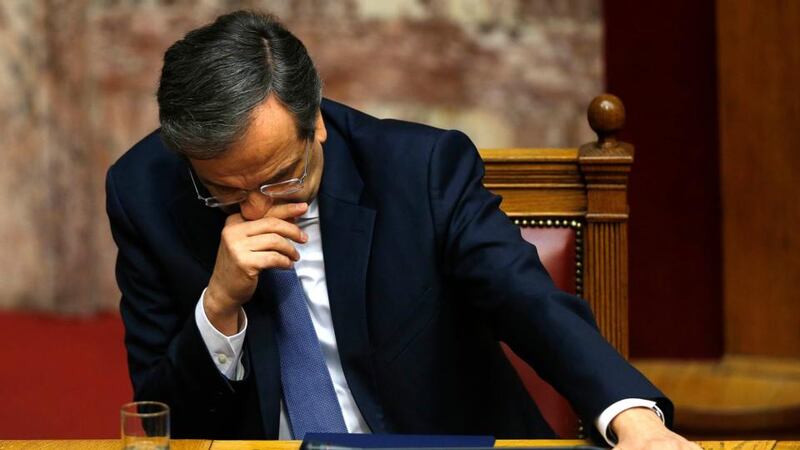 Greek prime minister Antonis Samaras: proposes holding an early national election on January  25th after parliament rejected his nominee for president. Photograph: Yannis Behrakis/Reuters