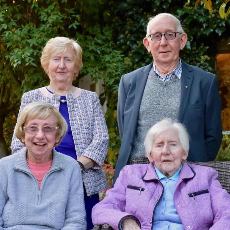 Anne Ryan (nee Nugent), front left, with her siblings Mary O’Gorman, Michael Nugent and Philomena Maher