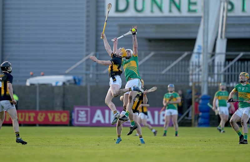 Kilcormac-Killoughey beat Castletown-Geoghegan 2-13 to 1-13 at Cusack Park in Mullingar on Sunday. Photograph: James Lawlor/Inpho