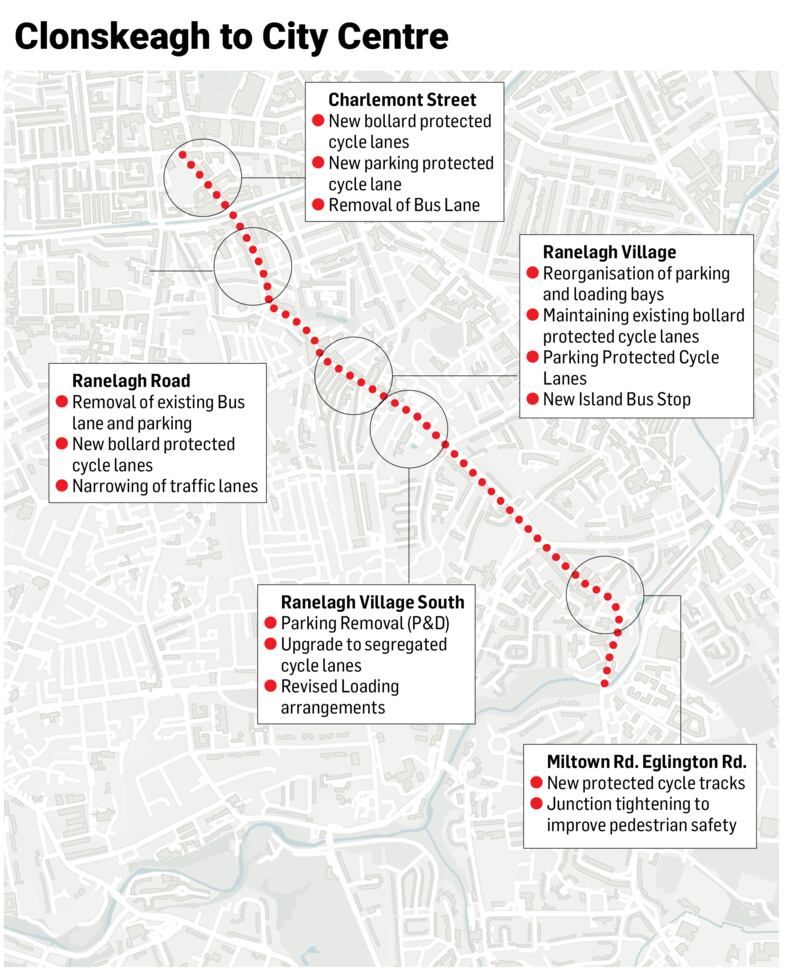 HMBIKELANES Jan 2023 Olivia Kelly Clonskeagh to city centre