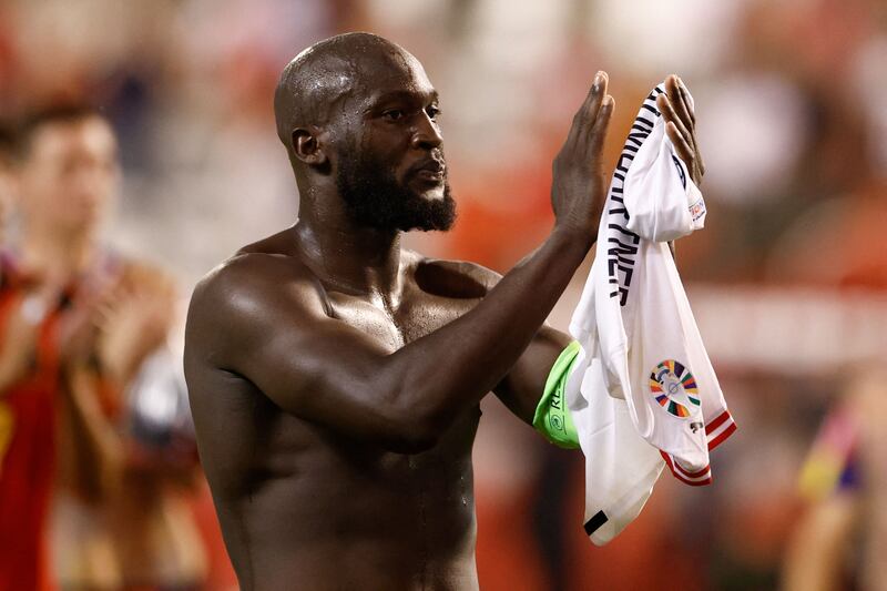 Belgium's Romelu Lukaku at the end of the Euro 2024 match between Belgium and Austria. Photograph: Kenzo Tribouillard/AFP/Getty Images