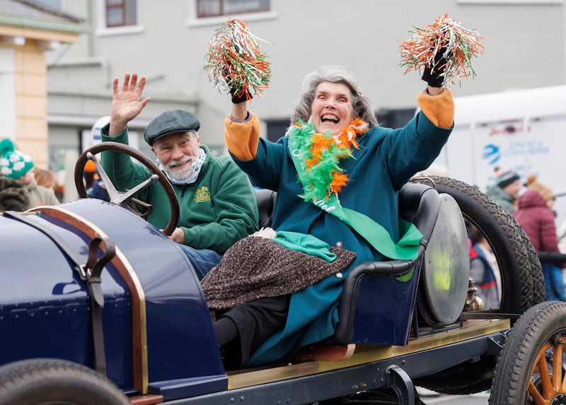 Greystones St Patrick's Day Parade grand marshal Kathleen Kelleher. 
Photograph: Andres Poveda