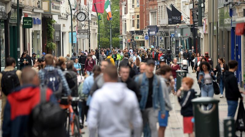 Footfall is down in Dublin city centre.