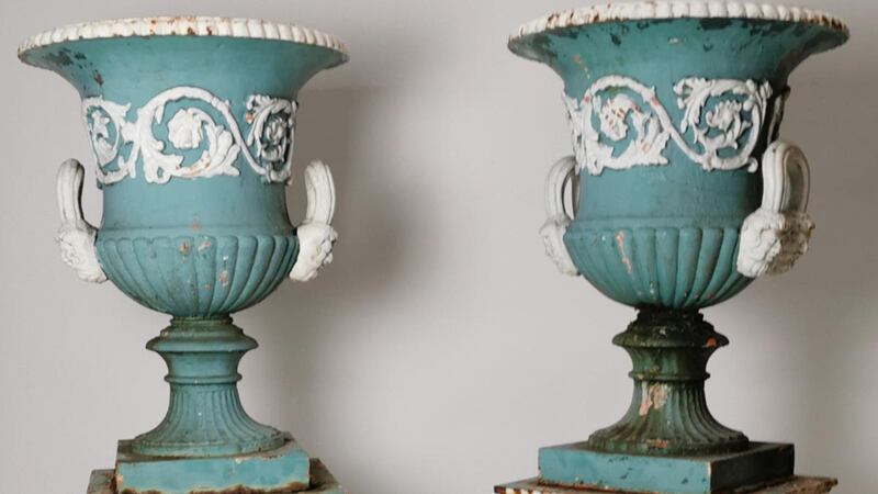 Pair of garden urns