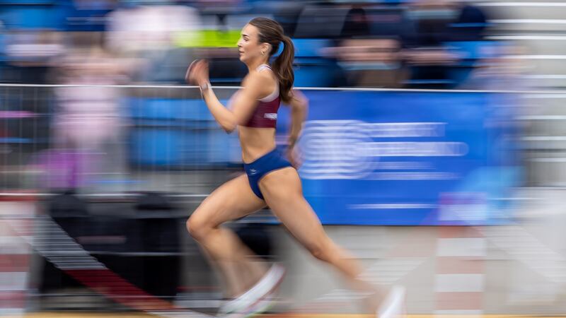 Sharlene Mawdsley took the women’s 200m title at the National Indoor Championships on Saturday. Photograph: Morgan Treacy/Inpho