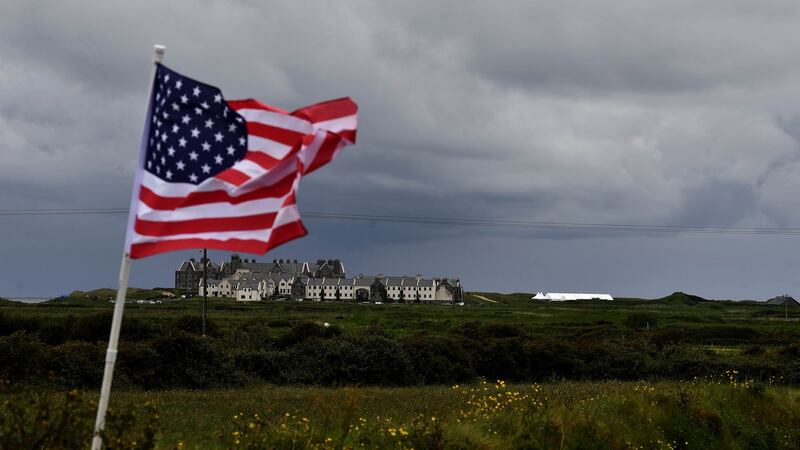 A general view of the Trump International golf links  and hotel as the village of Doonbeg prepares for the visit of the US president. Photograph: Getty Images