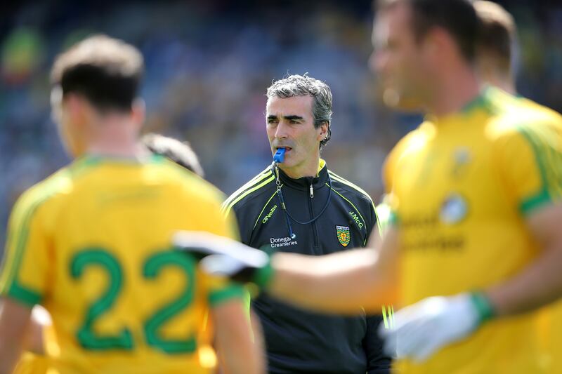 Donegal manager Jim McGuinness back in 2014. Photograph: Cathal Noonan/Inpho