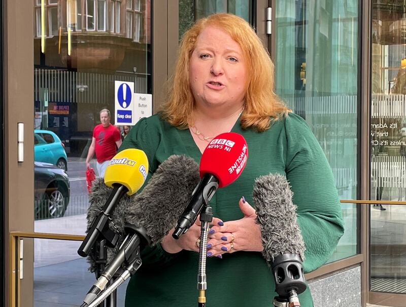 Alliance Party leader Naomi Long expressed concern over the political deadlock in Northern Ireland and its impact on civil society. Photograph: Rebecca Black/PA 
