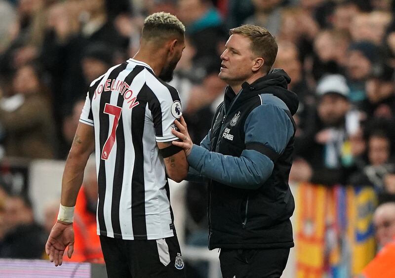 Newcastle United's Joelinton has been in excellent form in a midfield role since Eddie Howe took over. Photograph: PA