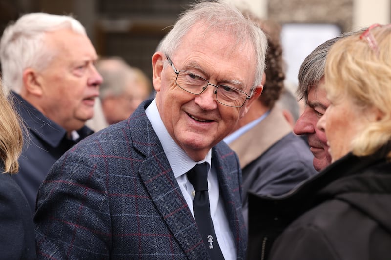 Former colleague Sean O’Rourke at the funeral. Photograph: Dara Mac Dónaill / The Irish Times








