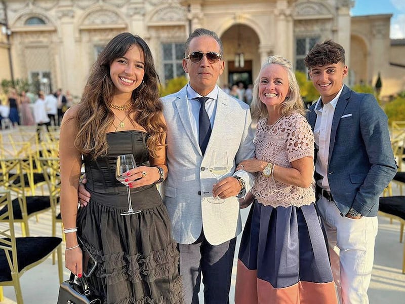 Grace O'Malley-Kumar (left) with her family, in which both parents, Sanjoy Kumar and Sinead O'Malley, are doctors. Photograph: Family Handout/PA Wire