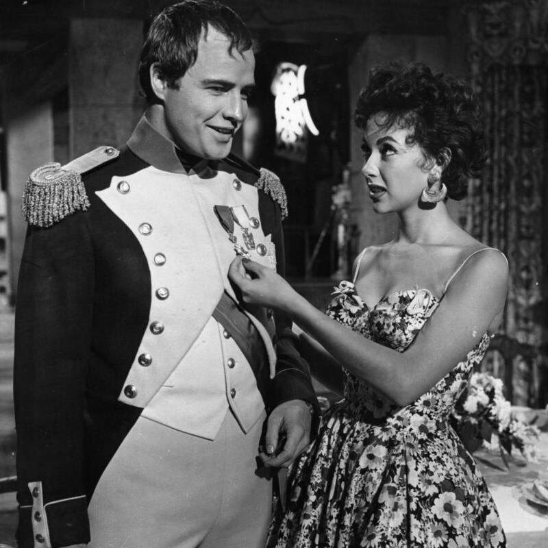 Marlon Brando and Rita Moreno on the set of the film Desiree in 1954. Photograph: 20th Century Fox/Getty Images