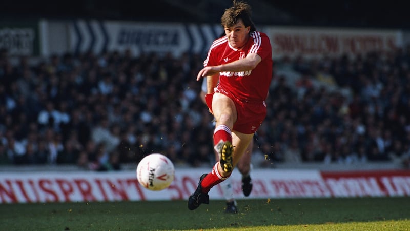 Then Liverpool player Ray Houghton in action. “As much as you’ve had great moments in your career, this one stands out as the worst and it’s always going to be at the back of your mind,” he said of the Hillsborough tragedy on April 15th, 1989. Photograph: Ben Radford/Allsport/Getty Images