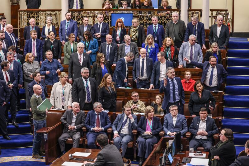 Ceann Comhairle Verona Murphy suspended proceedings on the first day of the new Dáil on January 22 after a row over speaking rights for Independents. Photograph: Fergal Phillips/Maxwell’s