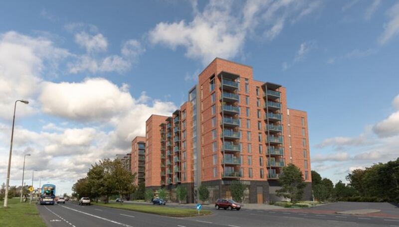 A computer-generated image of the Malahide Road apartment scheme being developed by the Gem Group