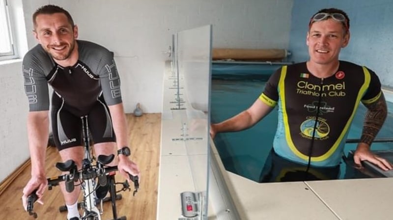 A fundraising effort for Crumlin Children’s Hospital in Dublin  had received donations of over €18,500 by Monday night. Described as Ireland’s first full indoor Ironman triathlon, it was organised by  son Ian Purcell (37, left) and friend Kevin Ryan (38).