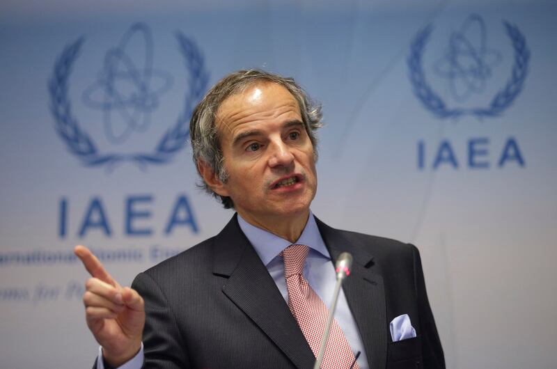 International Atomic Energy Agency director general Rafael Grossi: "If the reservoir level goes down beyond a certain level, then you don’t have water to cool down the reactors. Photograph: Heinz-Peter Bader/AP