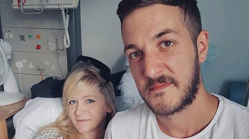 A family handout photo of Chris Gard and Connie Yates with their son Charlie Gard. Photograph: PA