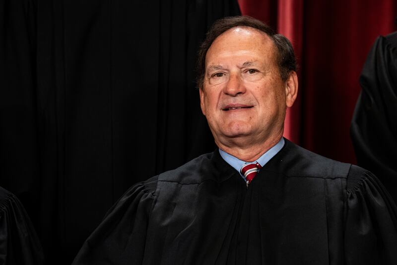 Supreme court justice Samuel Alito stripped women of the right to make decisions about their bodies, but whines that he is the victim.  Photograph: Erin Schaff/New York Times
                      