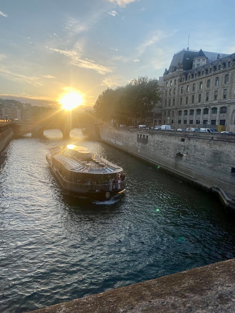 Enjoy the city's views while cruising on the Seine