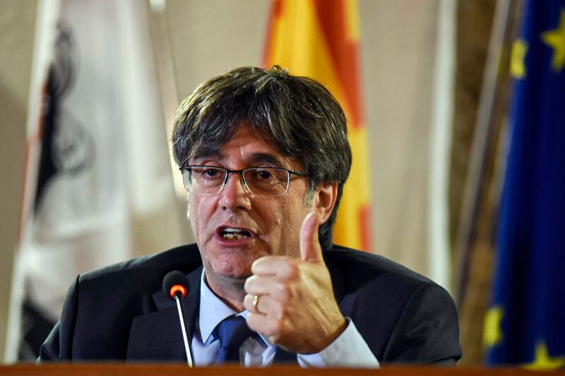 Carles Puigdemont, former leader of Together for Catalonia. Photograph: Gloria Calvi/AP/File