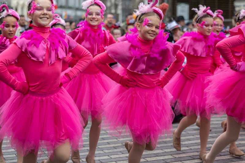 Members of the Joan Denise Moriarty School of Dance during the Cork St Patrick’s Day parade. Photograph: Clare Keogh 