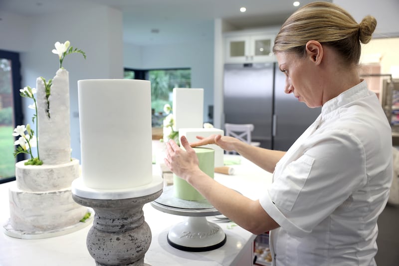 Nicole Crowe in her studio in Co Down. Photograph: Stephen Davison