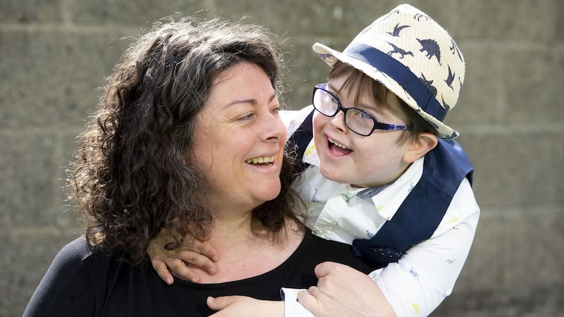 Lynda and her son Sé. She says she is ‘burnt out, exhausted and out of money for private assessments and, in particular, therapies’. Photograph: Tom Honan