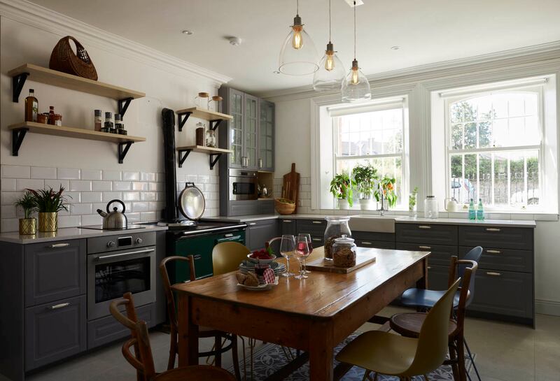 The same kitchen, before lighting. Photograph: Philip Lauterbach