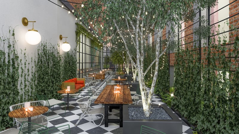 What Ormond Hotel’s courtyard may look like.