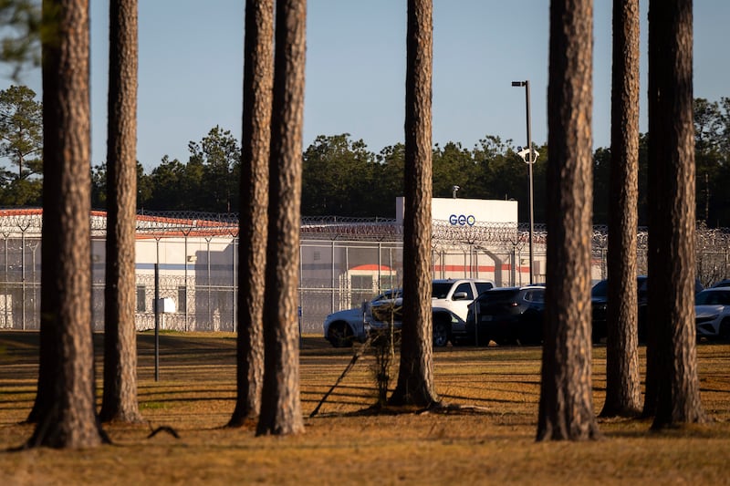 The Immigration and Customs Enforcement (ICE) processing centre in Jena, Louisiana, where Mahmoud Khalil is being held. Photograph: Annie Mulligan/New York Times
                      