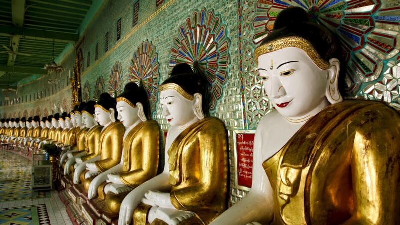 Buddha statues in Mandalay, Myanmar. Photograph: Kimberley Coole