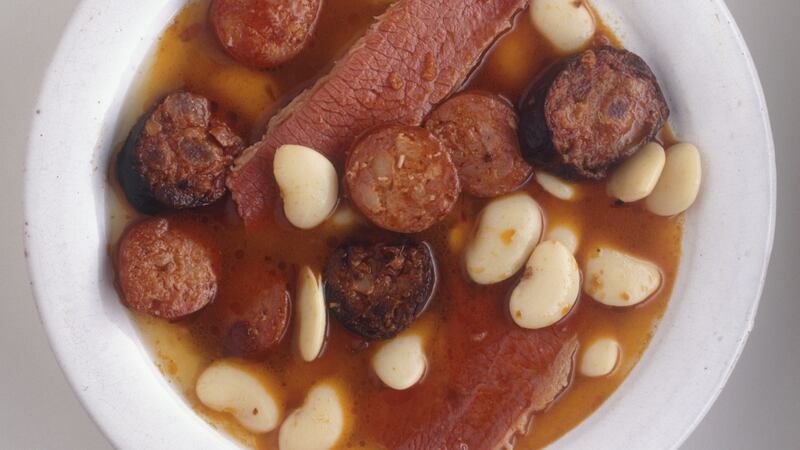 Traditional Asturian fabada.