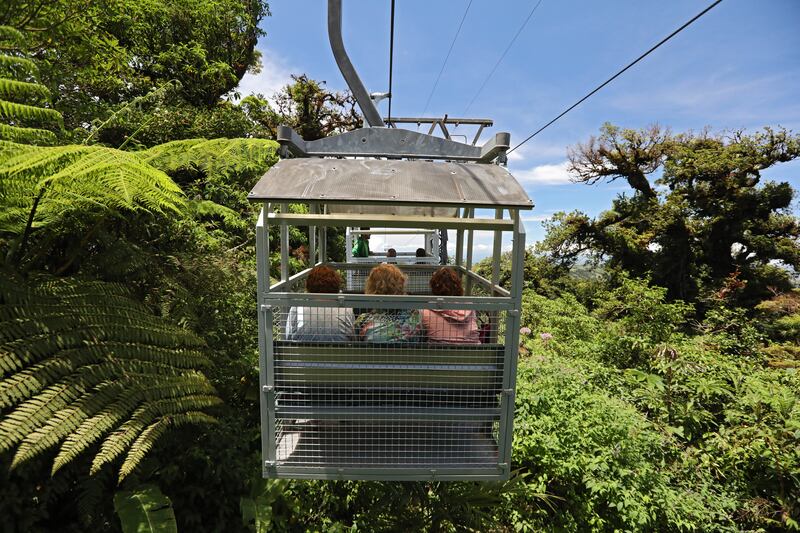 Getting a bird’s eye view from the sky tram in Costa Rica’s Monteverde Cloud Forest