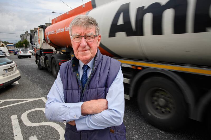 Cllr Ian Doyle in Charleville, Co Cork: 'Speed isn’t a factor in any of these deaths – in fact it’s standstill traffic. But the drivers of the HGVs are so high up, there’s a blind spot.' Photograph: Daragh Mc Sweeney/Provision