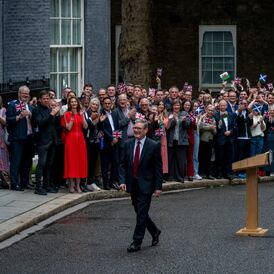 Ray of hope for Britain as clouds briefly part for Keir Starmer’s arrival at Downing Street