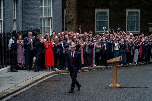 Ray of hope for Britain as clouds briefly part for Keir Starmer’s arrival at Downing Street