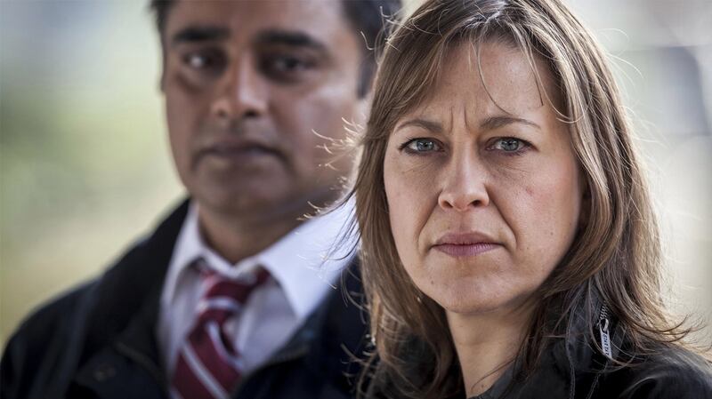 Sanjeev Bhaskar and Nicola Walker in Unforgotten