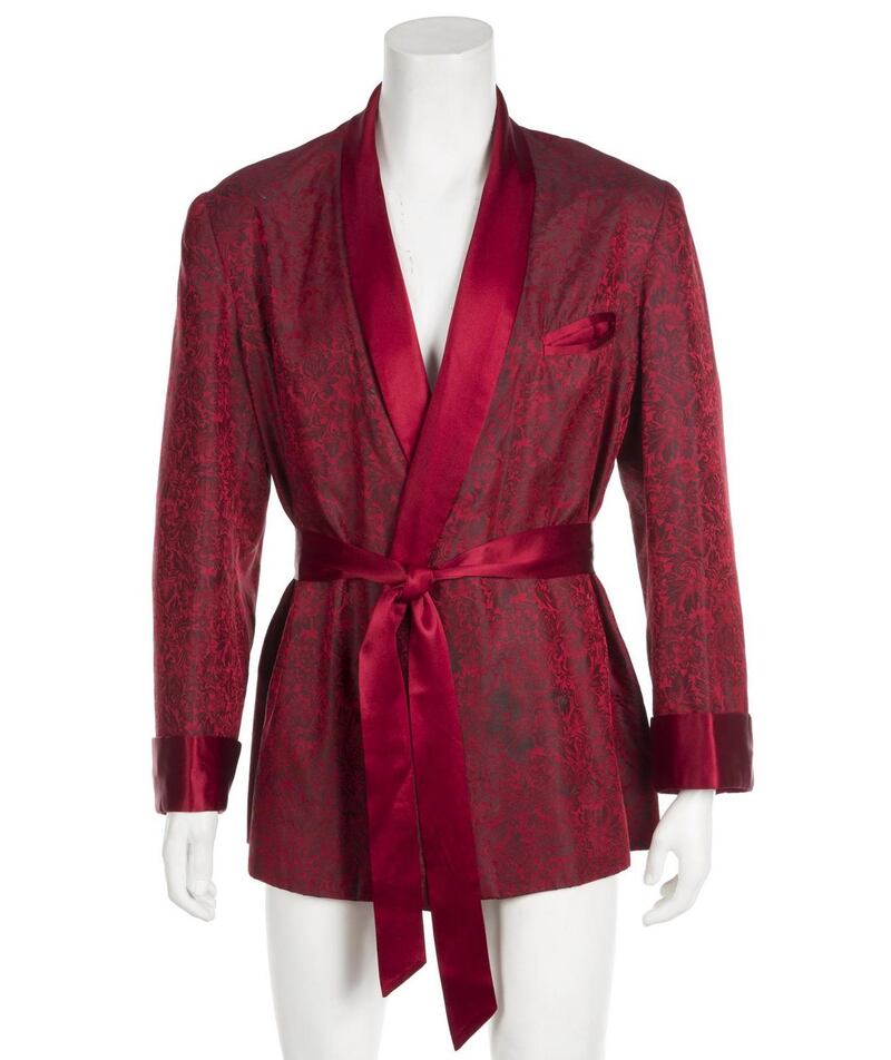 Playboy auction: Hugh Hefner’s crimson red smoking jacket has a guide price of $5,000, or about €4,450