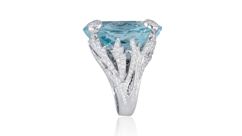 Dior aquamarine dress ring